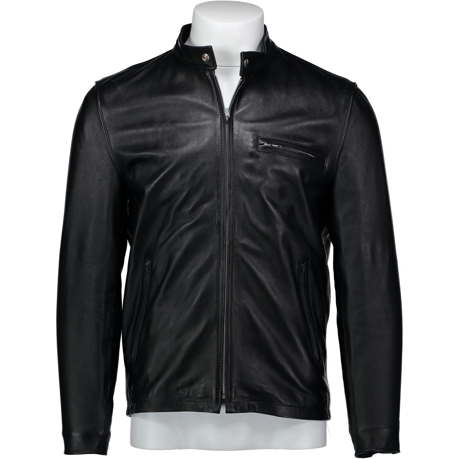 Lambskin café racer jacket sales